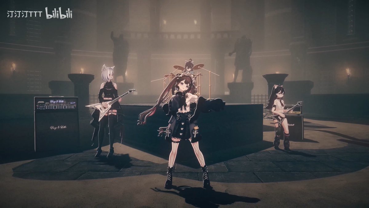 3D Mocap Virtual Band Ver. 🎤🎸🥁 Wuthering Waves - Ode to the Nameless Martyr Specially made for WuWa🎂 #鸣潮 #WuWa #WutheringWaves #GuitarMocap #VTuber