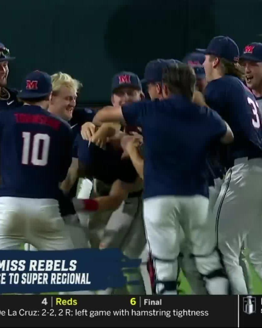 REBS WALK IT OFF TO THE SUPERS 🤯 Ole Miss Baseball x NCAA Baseball