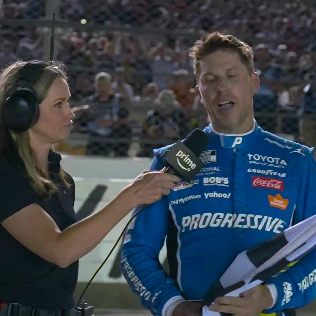 A resilient performance ends with a checkered flag for Denny Hamlin.