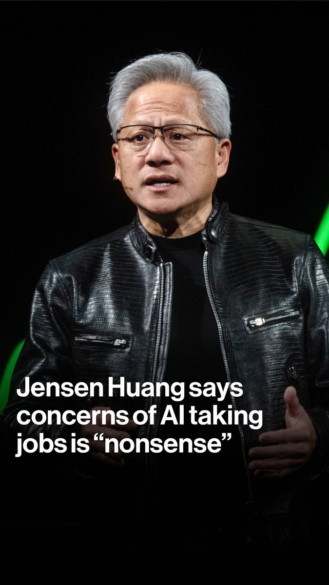Nvidia's Jensen Huang calls concerns of AI reducing jobs “complete nonsense," saying instead that companies are hiring more software engineers due to the abilities of new agentic AI features. More from his keynote speech at the Computex conference in Taiwan, Asia’s biggest tech event:
