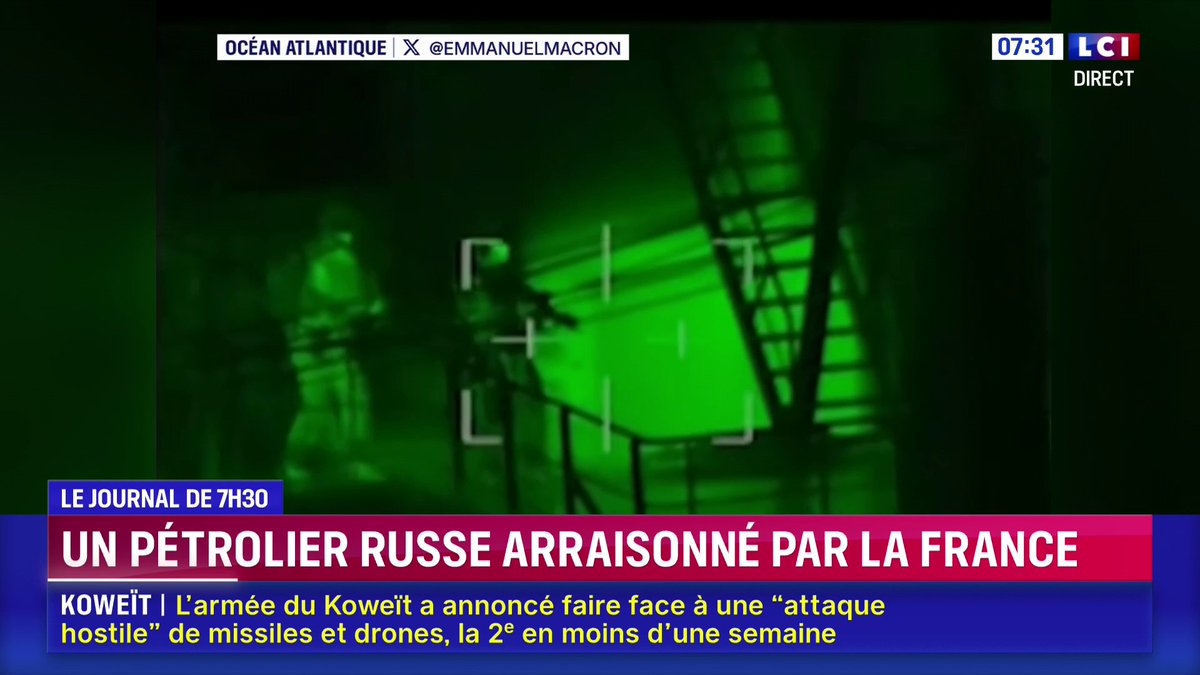 🔴⚡️ Dernière minute : Emmanuel Macron annonce l’arraisonnement par la marine française d’un pétrolier russe sous sanctions internationales, au large de Brest dans l’Atlantique