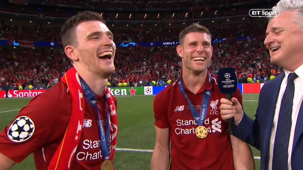 Hahahahaha James Milner on the lime and sodas after we won our sixth European Cup