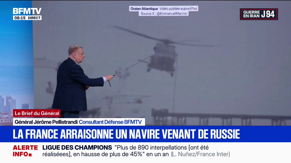 La Marine nationale arraisonne un pétrolier en provenance de Russie dans l'Atlantique
