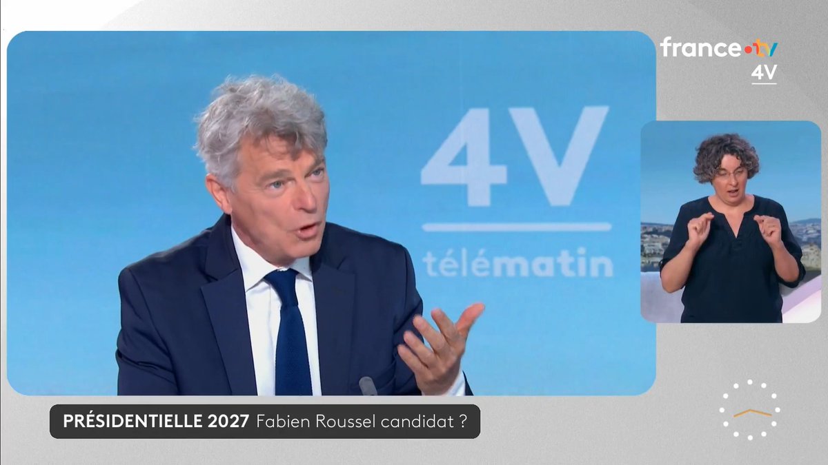 Ce matin, le Bozo 🤡 Fabien Roussel 🗣️ "Entre Jean-Luc Mélenchon et Raphaël Glucksmann, il n'est pas envisageable de soutenir l'un ou l'autre." 🥳