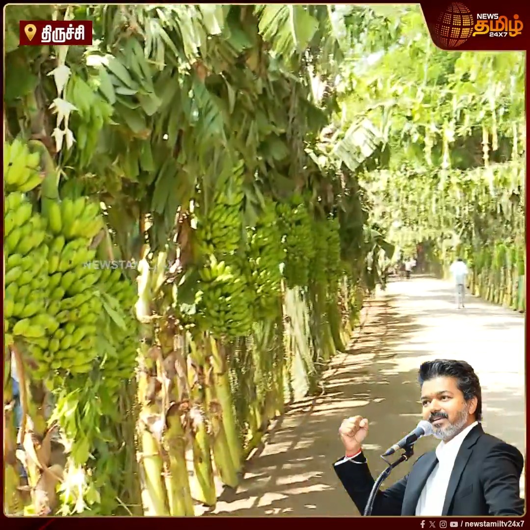 எதுக்கு இந்த வாழை மரங்கள்? அதை பிச்சிட்டு போனா கொத்தடிமைகள் மாதிரி காட்டவா 🤦🤦 இத்தனை நாள் இல்லாமல் இப்போ என்ன புதுசா?