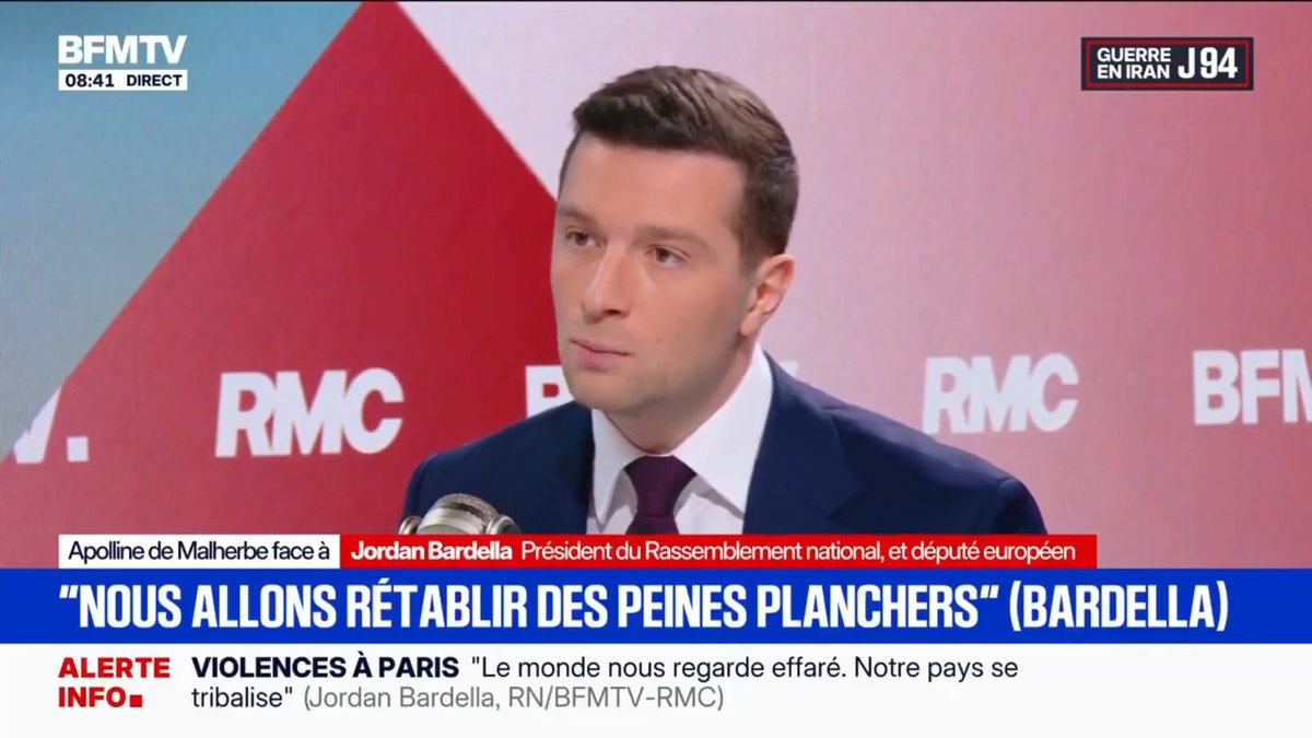 On a vu des députés LFI, comme Madame Guetté, appeler à l'insurrection et s'en prendre aux forces de police. Ce qu'on a vu ce samedi, c'est la "nouvelle France" de Mélenchon : la France du tous contre tous, de l'insurrection et peut-être, demain, de la guerre civile.
