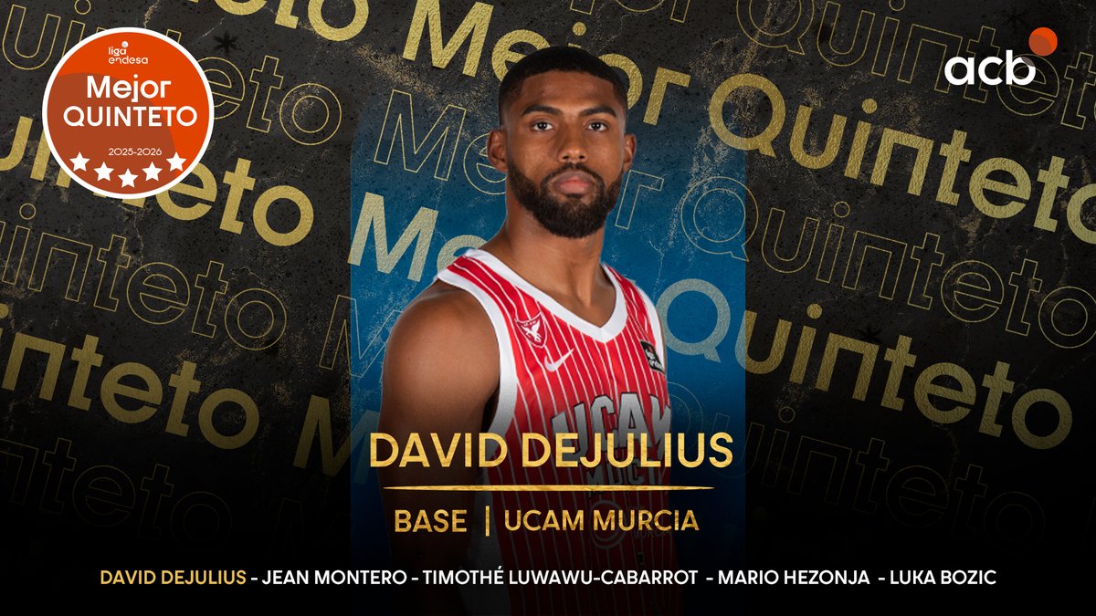 💥 Una de las REVELACIONES de la temporada, metepuntos de profesión... y talento a raudales. DAVID DEJULIUS, miembro del MEJOR QUINTETO de la #LigaEndesa 2025-26. #LigaEndesa | David DeJulius | UCAM Murcia