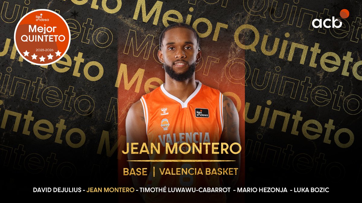 🇩🇴 El niño de Villa Juana, el PROBLEMA... y el rey de hacernos disfrutar con su juego. JEAN MONTERO, miembro del MEJOR QUINTETO de la #LigaEndesa 2025-26 #LigaEndesa | Jean Montero | Valencia Basket Club