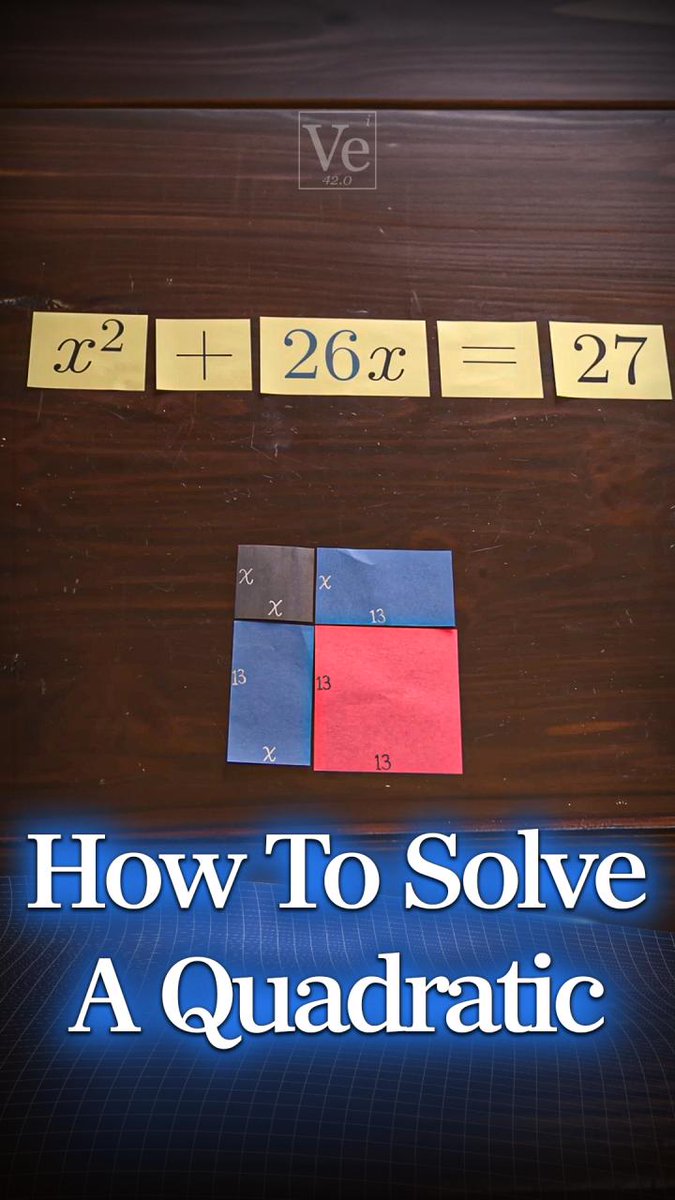 How To Solve A Quadratic Equation #veritasium #science #physics #math