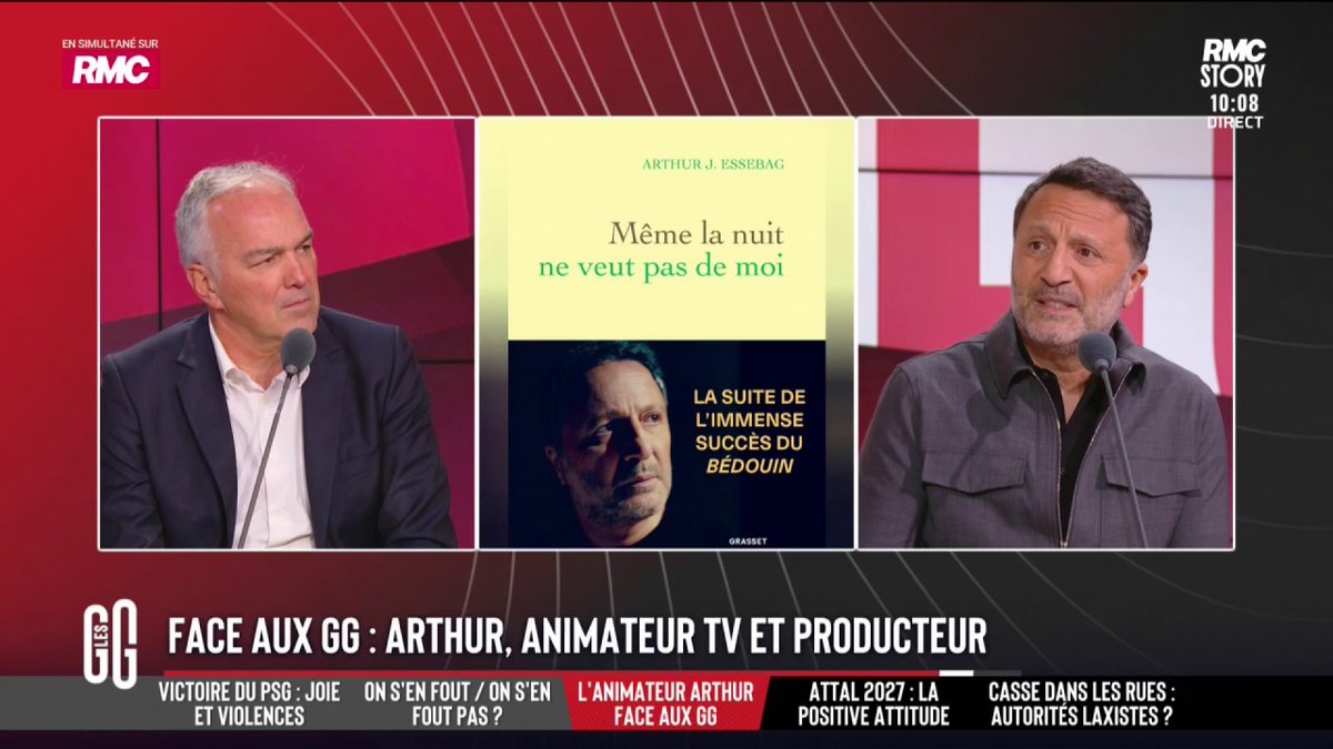 🗣️ "L'orgie antisémite qui déferle sur la planète n'a jamais été aussi forte depuis la Seconde Guerre mondiale" ➡️ Arthur_Officiel explique les raisons de la sortie de son nouveau livre "Même la nuit ne veut pas de moi" #GGRMC