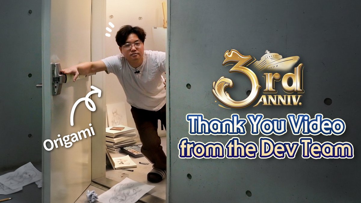 🎉 BrownDust2 3rd Anniversary 💖 We visited our hardworking dev team, who’ve been giving it their all day and night in the basement, and asked them a few questions. We wanted to share their passion with all our Masters. #BrownDust2 #3rdAnniversary #ThankYou