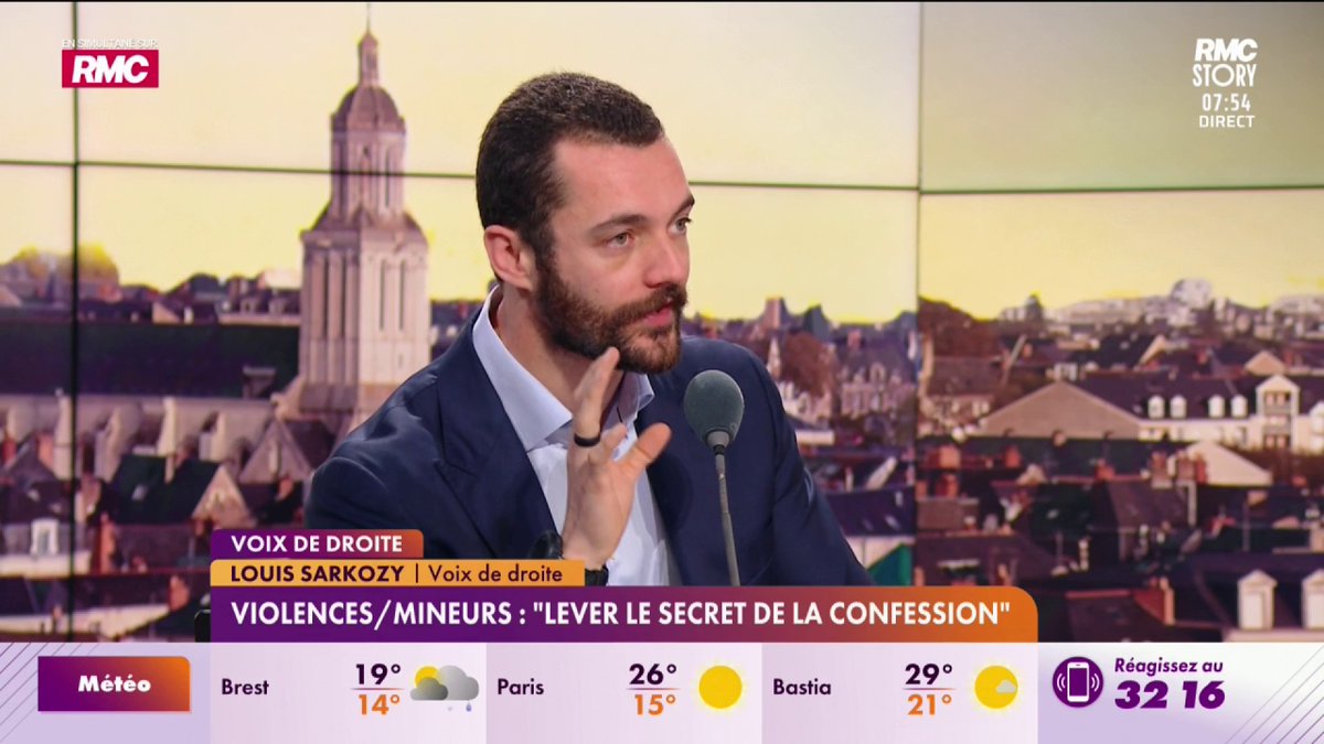 🚨⛪ 𝗔𝗟𝗘𝗥𝗧𝗘 — « Je suis pour et sans la moindre hésitation. […] Si pour cela il faut briser un sacrement vieux de 1000 ans, alors on le brisera. », a déclaré Louis Sarkozy, favorable au projet de loi visant à SUPPRIMER le secret de la confession.