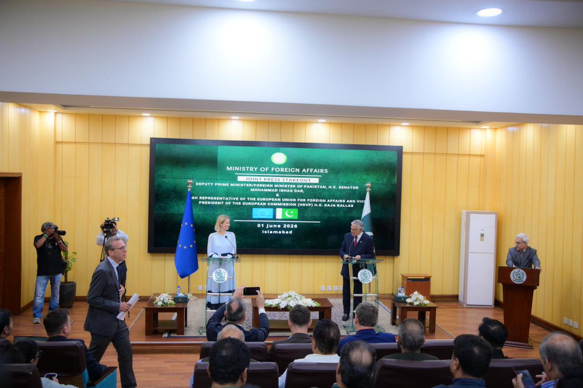 Pakistan’s diplomatic efforts between the U.S. and Iran have helped prevent a return to full-blown war. The EU is ready to contribute to a sustainable and peaceful resolution. We bring economic leverage, hard-won nuclear expertise, longstanding relationships with Gulf partners, and direct engagement with Iran itself. My press remarks with Ishaq Dar in Islamabad ↓