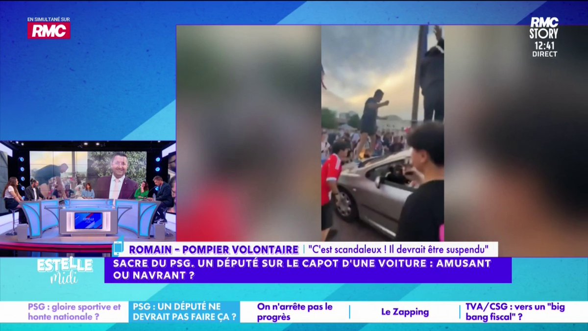 🚗 Sacre du PSG : un député sur le capot d'une voiture 📞 Romain : "Je suis scandalisé ! J'ai empêché des gamins de monter sur des bus, comment je peux être crédible quand un élu de la République fait ça ?! Il devrait être viré, mandat terminé ! Aucune excuse possible !"