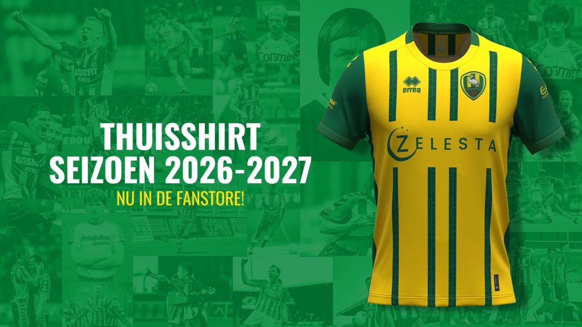 𝙒𝙞𝙚 𝙚𝙚𝙣𝙨 𝙤𝙣𝙨 𝙨𝙝𝙞𝙧𝙩 𝙢𝙤𝙘𝙝𝙩 𝙙𝙧𝙖𝙜𝙚𝙣... 💛💚 Het nieuwe thuisshirt voor seizoen 2026/2027 is hier. Geel en groen. Ons verhaal. Ons clublied. Onze trots. Vanaf morgen verkrijgbaar in de store en vanaf nu direct te bestellen via
