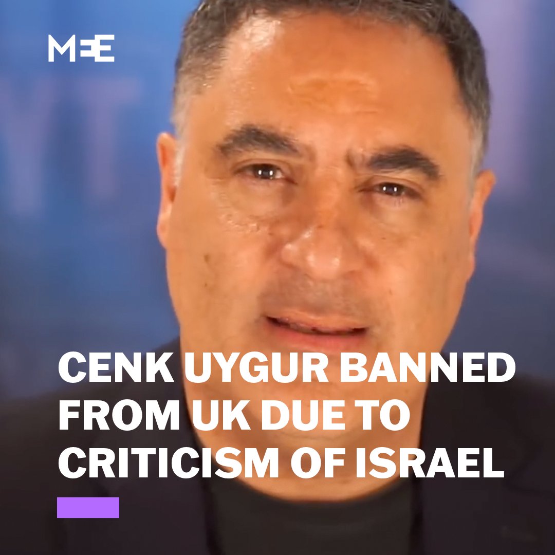 Cenk Uygur, a Turkish-American political commentator and founder of the political broadcast channel The Young Turks, was banned from entering the United Kingdom because of his criticism of Israel.