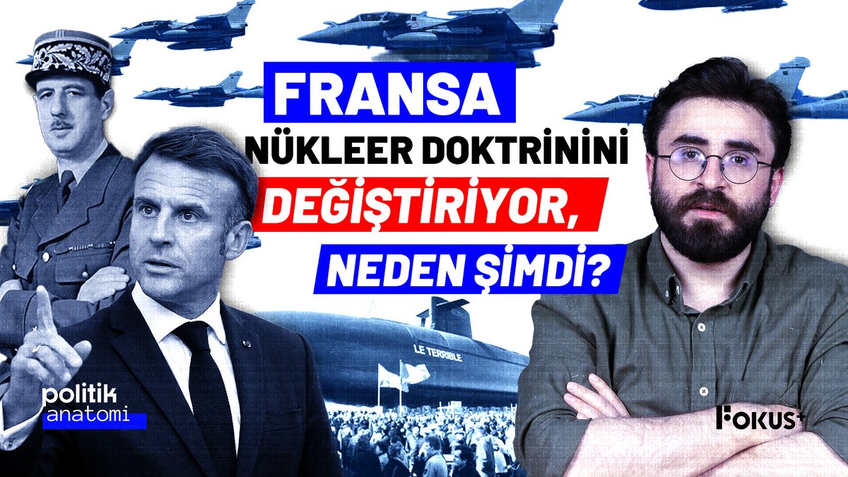 ➕ Onlarca yıllık bir doktrin, tarihin en kritik dönemeçlerinden birinde yeniden yazılıyor. ▪️ De Gaulle'ün 1959'da sorduğu "Amerika, Paris'i kurtarmak için New York'u feda etmeyi göze alır mı?" Sorusu bugün Macron'un "Avrupa, kendi güvenliğini kendisi üstlenebilir mi?" Sorusuyla tekrar canlanıyor. ▪️ Politik Anatominin bu bölümünde, Fransız nükleer doktrinindeki tarihi kırılmayı tüm boyutlarıyla masaya yatırıyoruz: ▪️ De Gaulle'den Macron'a uzanan "Bağımsız Vurucu Güç" geleneği; ▪️ 1960'dan bu yana 200 nükleer deneme ve kümülatif stratejik birikim ▪️ Savaş başlığı sayısının artırılması ve stratejik şeffaflığın sona ermesi; ▪️ Almanya, Polonya ve diğer Avrupalı müttefiklerle kurulan yeni koordinasyon çerçevesi; ▪️ Nükleer kapasiteli Rafale uçaklarının müttefik topraklarına konuşlandırılması. ▪️ Bu gelişme salt askeri bir hamle değil… çünkü Fransa silahlarını Avrupalılaştırmıyor; yalnızca stratejik anlamını Avrupalılaştırıyor. Karar yetkisi hâlâ Fransa Cumhurbaşkanı elinde. 📌 Peki Avrupa bu adımı karşılayacak iradeye sahip mi? 📌 Amerika'nın çekildiği boşluğu Fransız nükleer şemsiyesi gerçekten doldurabilir mi? 📌 Ve bu yeni denklem, Türkiye dahil tüm kıta güvenliğini nasıl etkiler? ▪️ Hepsi ve daha fazlası, Politik Anatomi'nin yeni bölümünde sizlerle.