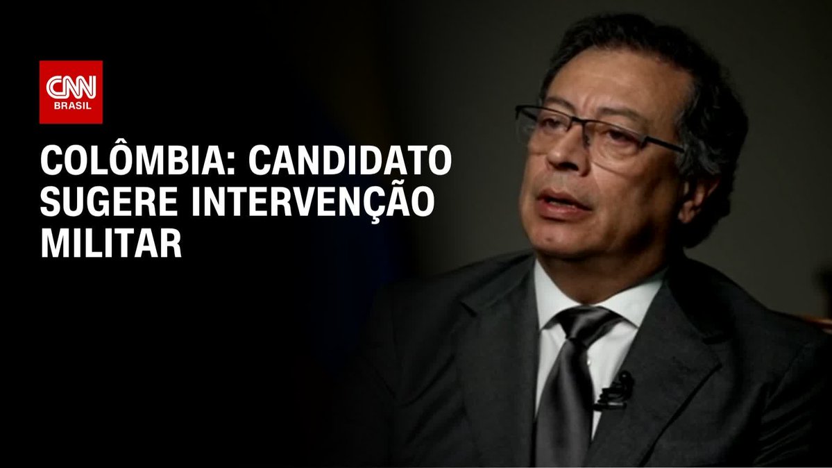 Colômbia: Candidato sugere intervenção militar; assista #LiveCNNBrasil