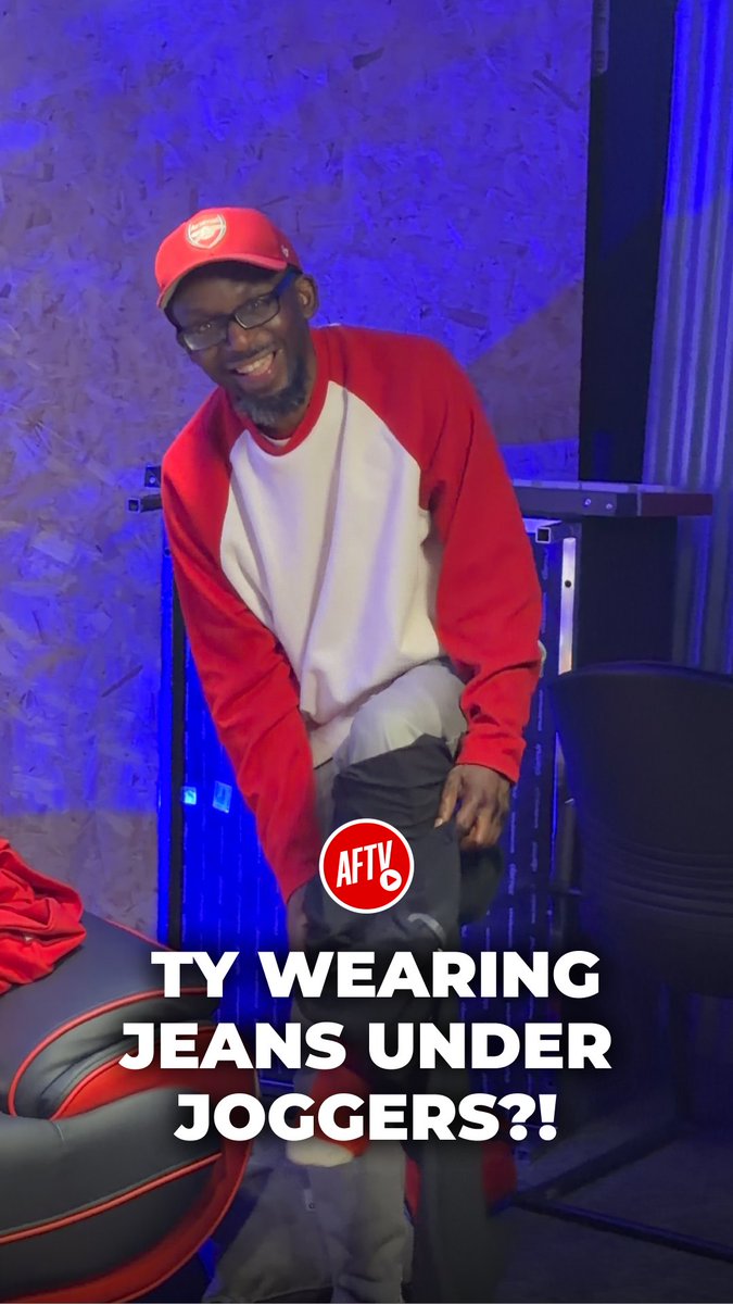 Only Ty can come into film wearing jeans under joggers. 😭 #BiasedPremierLeague
