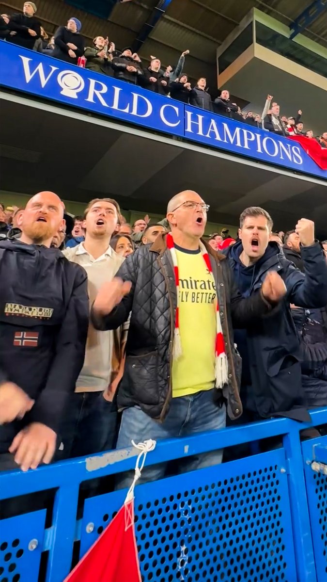 Arsenal fans thought the “we won the league at Stamford Bridge” chant would rattle Chelsea fans Chelsea fans replied: “Champions of Europe, you’ll never sing that.” Conversation ended immediately 😂