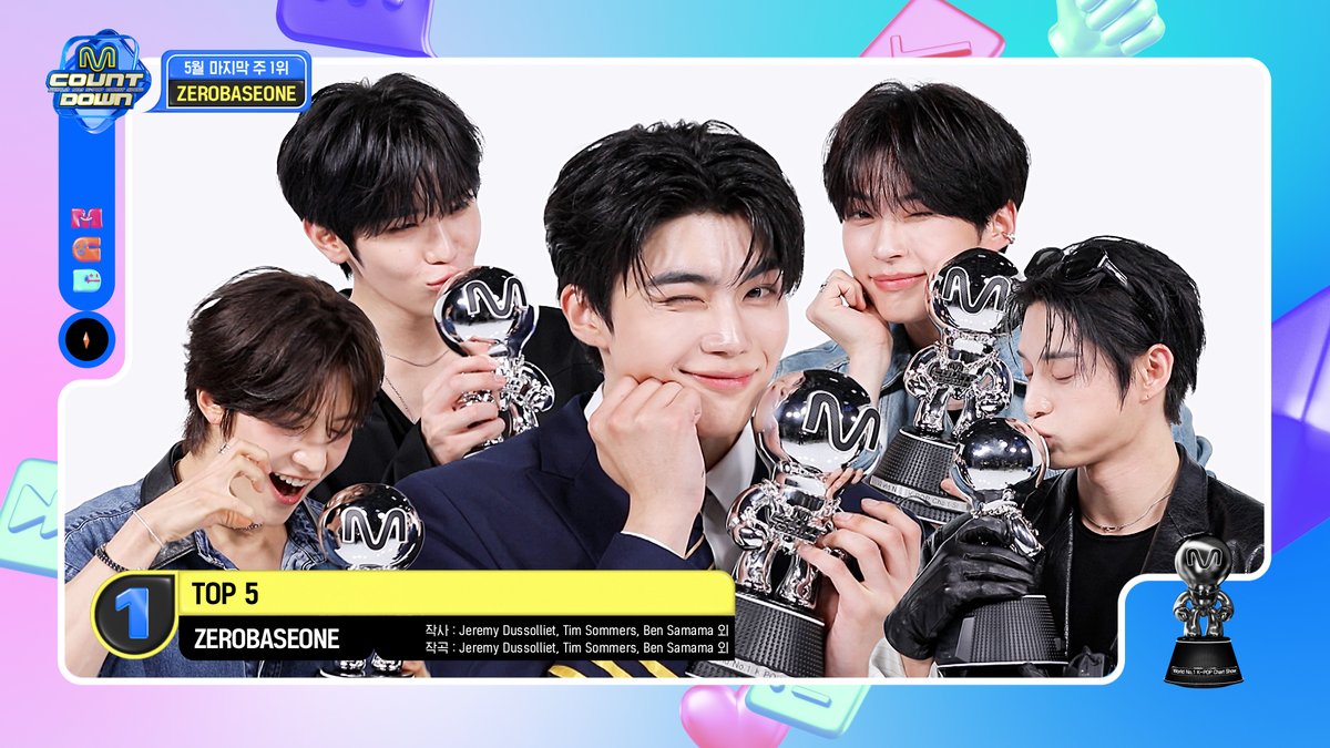 [#MCOUNTDOWN] Ep.930 🏆No.1 of the week🏆 ZEROBASEONE - TOP 5 축하합니다🥳🥳🥳 Encore Stage▶ [#MCOUNTDOWN] Ep.930 🏆No.1 of the week🏆 ZEROBASEONE - TOP 5 축하합니다🥳🥳🥳 Encore Stage▶