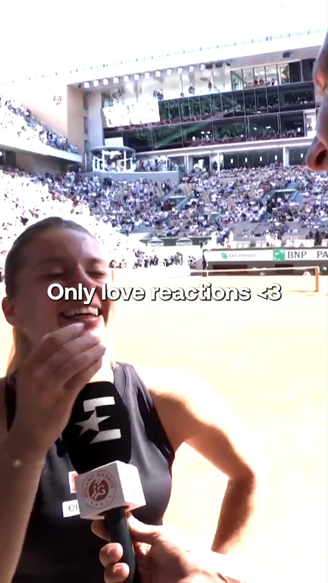 I jak tu jej nie kibicować? 😝 #RolandGarros #RG2026 #JazdaMaja