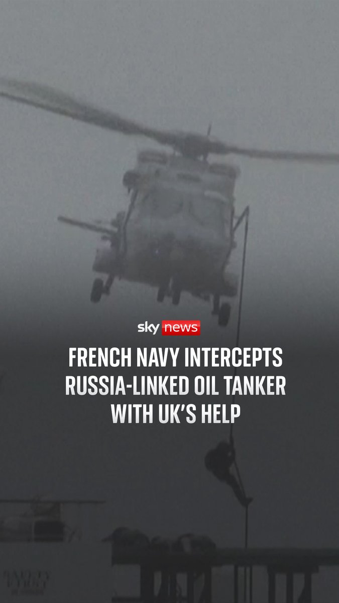 The French Navy, with support from the UK, has intercepted an oil tanker under international sanctions that was travelling from Russia. 🔗
