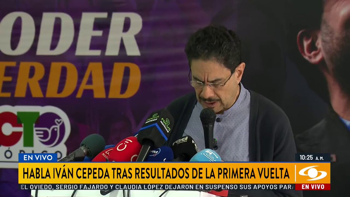 #ColombiaDecide2026 | "Vamos a la confrontación política de segunda vuelta. Nunca hemos negado la posibilidad de debatir. Lo único que hemos planteado es que debe haber reglas claras para el debate": dijo Iván Cepeda. "El debate es entre él (De la Espriella) y yo. Es un duelo", resaltó. Siga la señal de Noticias Caracol en vivo 👉