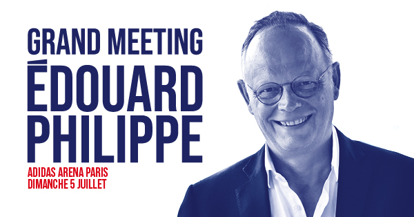 🔴 Édouard Philippe vous donne rendez-vous le 5 juillet à 14h à l'Adidas Arena pour son premier grand meeting de campagne ! Il y a longtemps que nous préparons et que nous attendons ce moment. Inscrivez-vous pour y participer : ➜