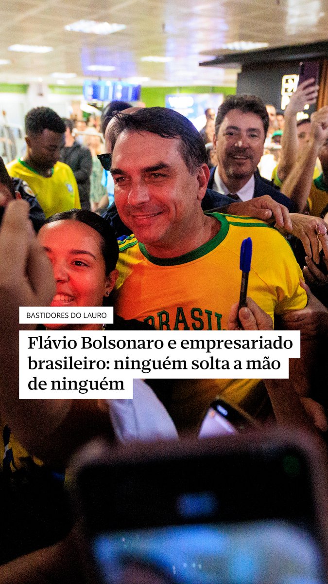 BASTIDORES DO LAURO | Flávio Bolsonaro e empresariado brasileiro: ninguém solta a mão de ninguém Duas semanas depois da revelação chocante da relação de irmão entre Flávio Bolsonaro e Daniel Vorcaro, além das várias mentiras do senador na tentativa de diminuir o impacto do caso, a maior parte do empresariado brasileiro basicamente voltou à posição em que estava: mantém o apoio ao Zero Um. Lauro Jardim explica o motivo