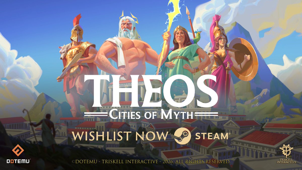 From the team behind Pharaoh: A New Era comes Theos: Cities of Myth! 🏛️ Build a thriving metropolis, and please 7 Greek Deities in this modern tribute to classic city-builders. Coming in 2026 on PC!