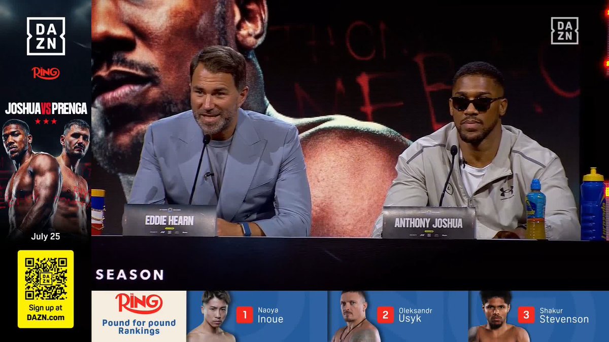 🗣️ ”This is one of the great comebacks. Boxing is AJ's purpose.” - Eddie Hearn #JoshuaPrenga | DAZN | July 25