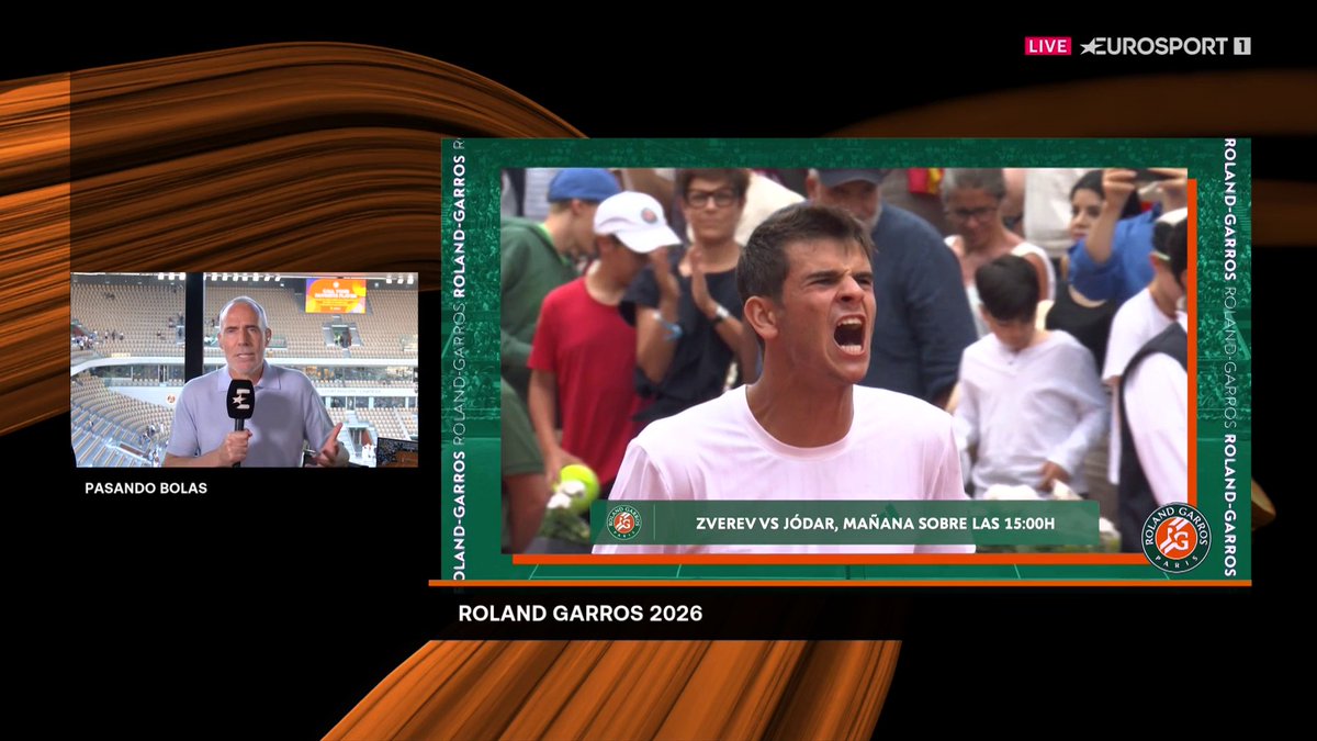 🎙️🗣️ Alex Corretja antes del partidazo más esperando en #RolandGarros entre Rafa Jódar y Alexander Zverev: 🔥 "Querían que jugaran de noche; pienso que de día le viene mejor a Rafa" 🎾 "Espero un duelo muy dinámico y en el que Rafa se encuentre a gusto"