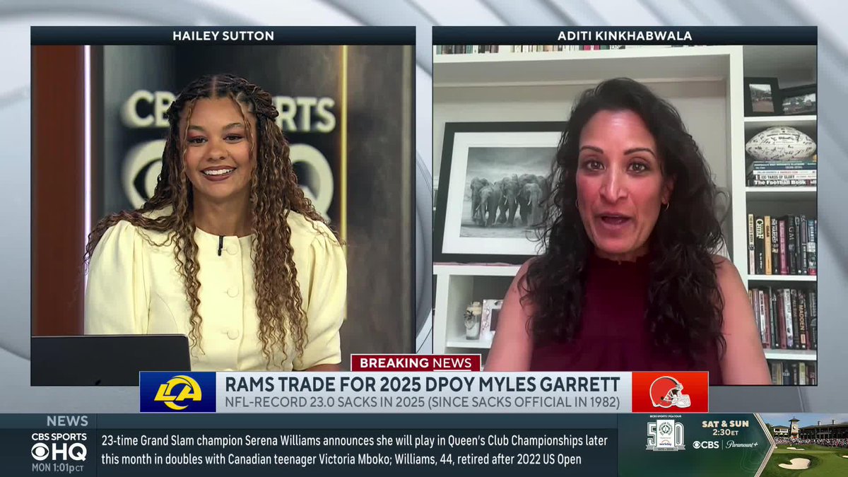"The Browns need a path to finding themselves a quarterback." Aditi Kinkhabwala with a reaction to the Browns trading Myles Garrett to the Rams.