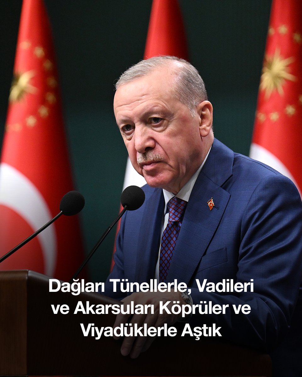 Yol medeniyettir şiarıyla son 23 yılda ülkemizin ulaşım altyapısına devasa nitelikte yatırımlar yaptık. Tam 71 ilimizi duble yollarla birbirine bağladık. Dağları tünellerle, vadileri ve akarsuları köprüler ve viyadüklerle aştık.