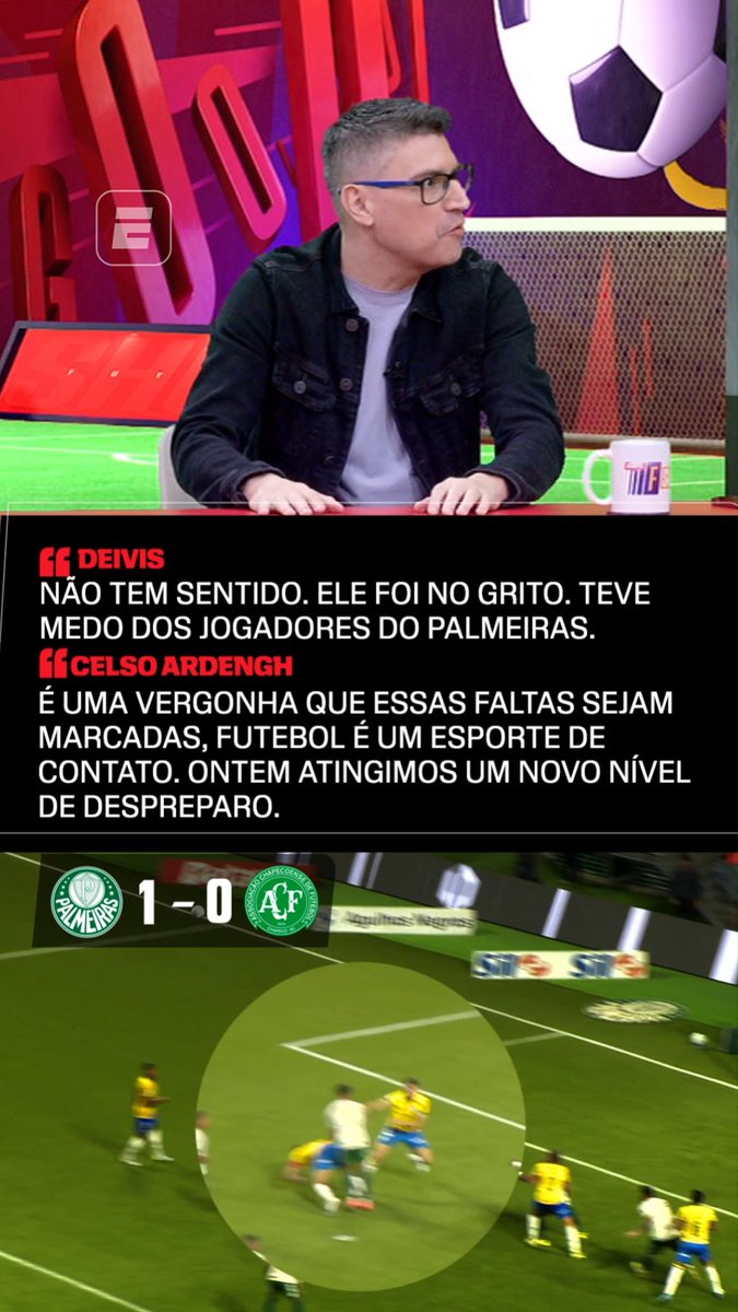 No F Show, Deivis e Celso Ardengh repercutiram a polêmica no gol anulado da Chapecoense contra o Palmeiras. E aí, fã de esportes, o gol da Chape foi bem anulado? #FShow #FutebolNaESPN #Palmeiras