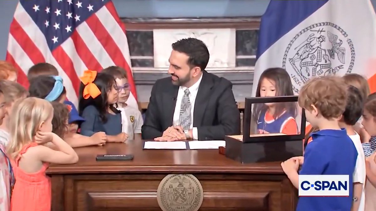 .Mayor Zohran Kwame Mamdani: Mayor Mamdani (D) signs order repealing bedtime for NYC kids during Knicks NBA Finals