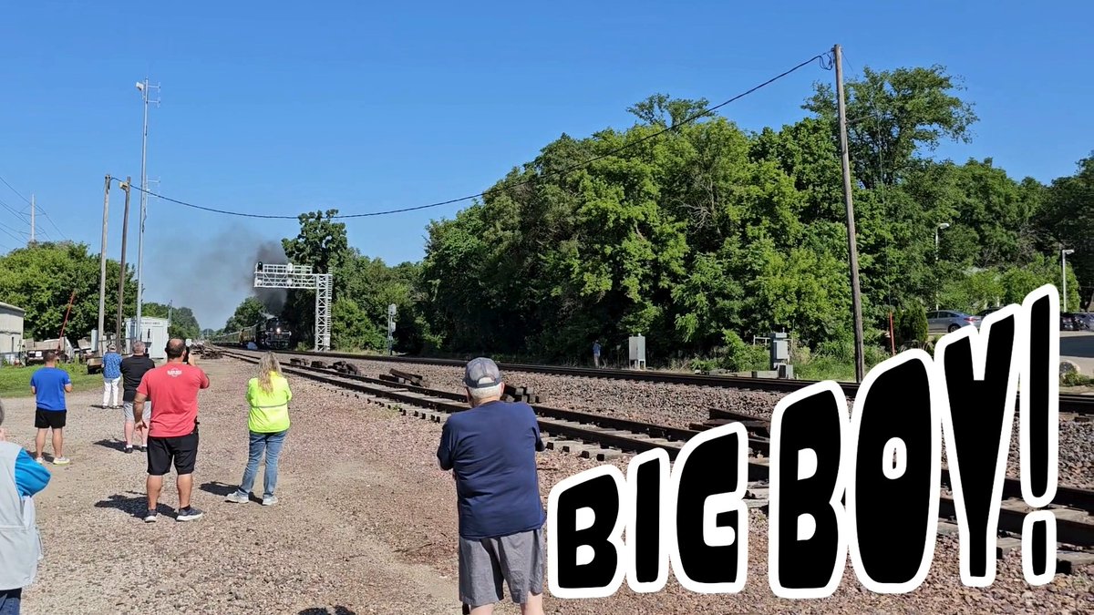 "Big Boy" - the world's largest steam locomotive left Wyoming last week on a 10-stop journey across the country to celebrate American's 250th birthday! It passed through Ames this morning on its trek east to Chicago. No. 4014 is 133 feet long and weighs 1.2 million pounds!