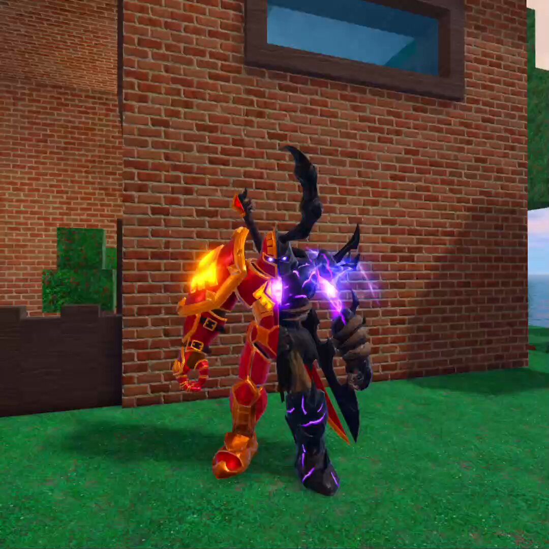 Here is an in-game look at the leaked Redcliff Korblox Knight bundle! It features emissive textures and particles!! ❤️‍🩹