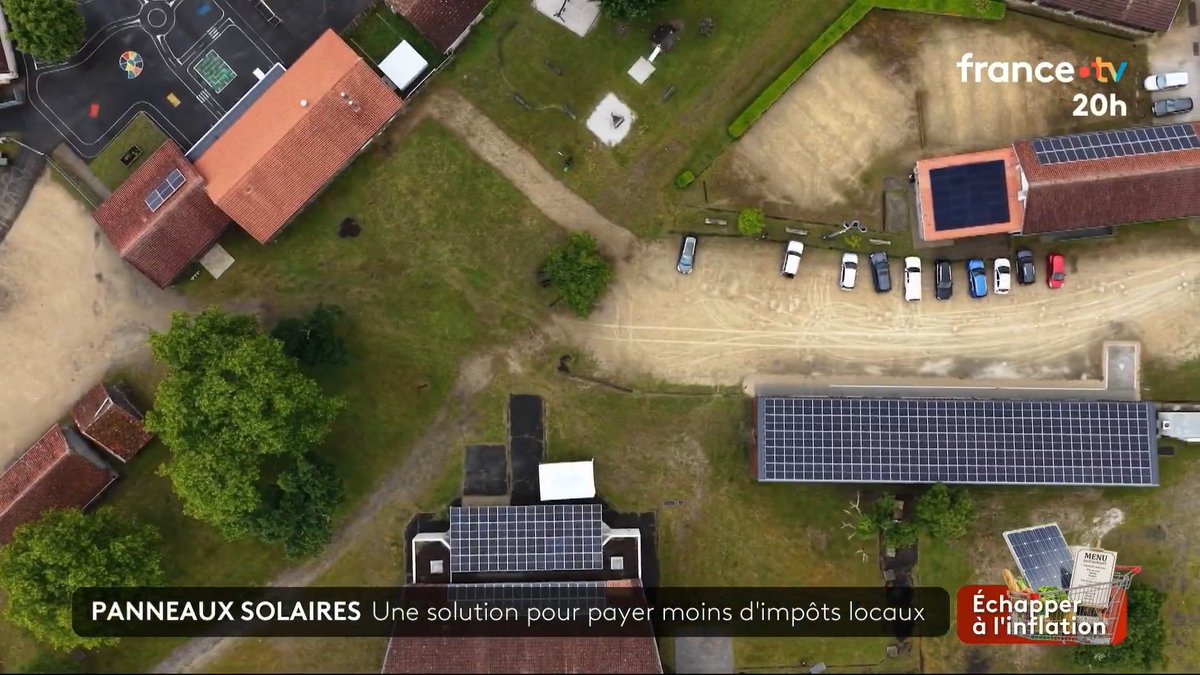 ☀️💸 Face à la flambée des prix de l’énergie, le village, d'Escource a décidé d’investir massivement dans les panneaux solaires. Résultat : -30 % sur la facture d’électricité et pas d’augmentation d’impôts. #JT20h