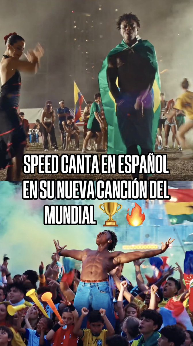 ¡QUÉ JOYITA! 🤩 🔥 😎 iShowSpeed sacó un nuevo tema para el Mundial, donde sorprendió a todos cantando una parte en Español. ¿Les gustó la canción? 👀 📹 YT: IShowSpeed