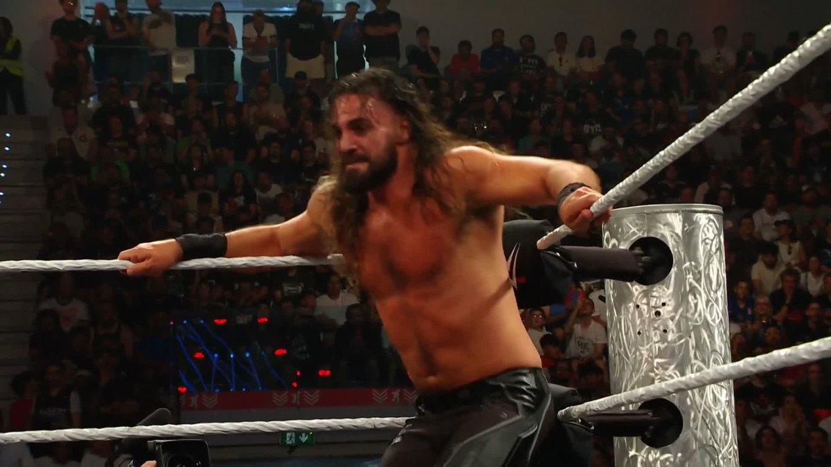 This crowd is going NUTS for Seth Rollins! 😤