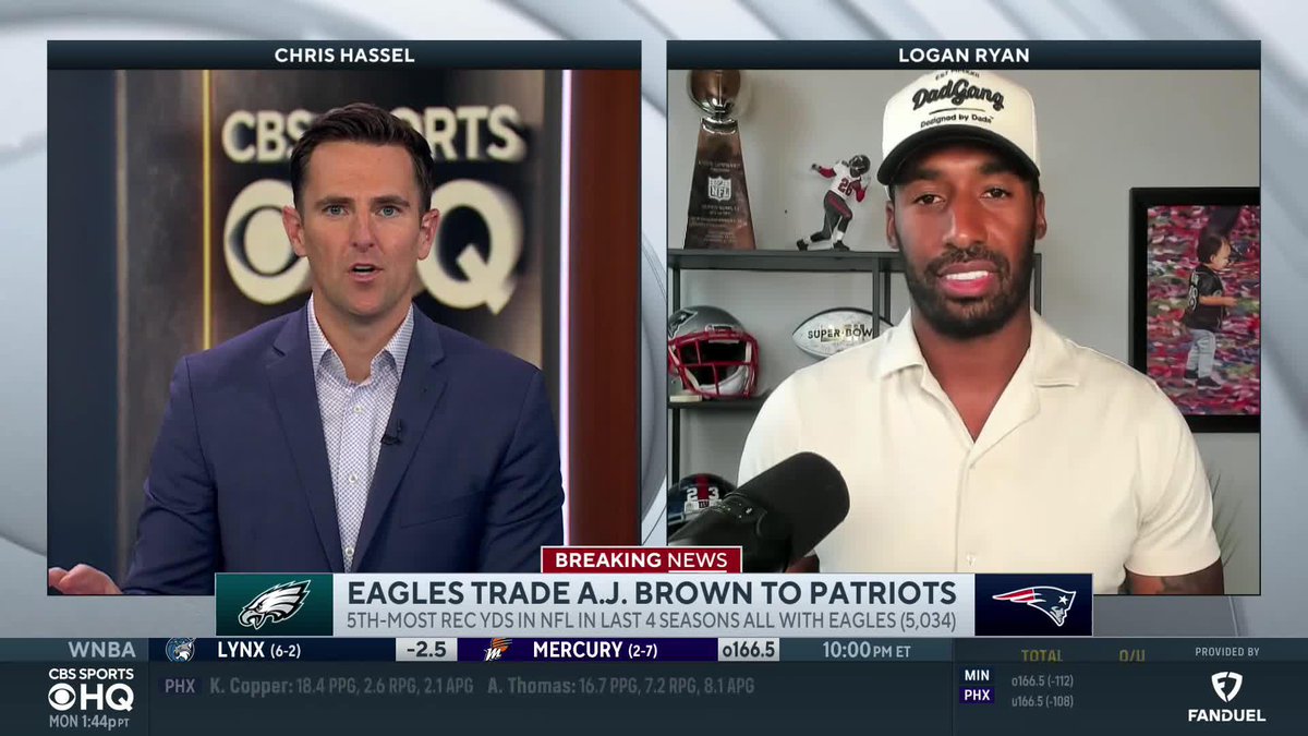 "The Patriots are legit contenders again." Logan Ryan after the Eagles trade A.J. Brown to the Patriots