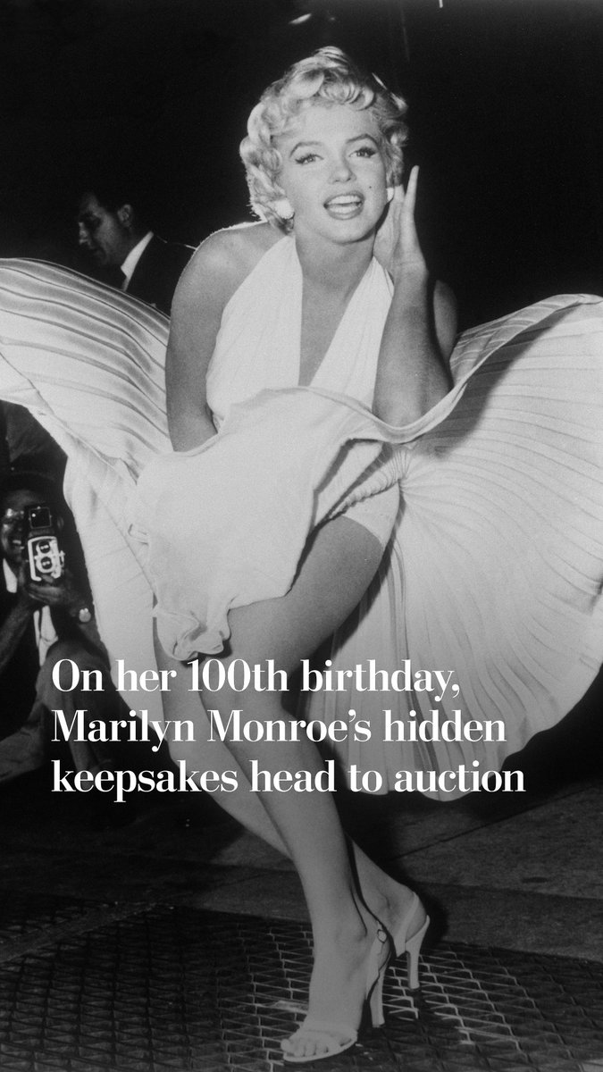 Memorabilia belonging to late model and movie star Marilyn Monroe is heading to the auction block. Pieces from her wardrobe, jewelry, letters, handwritten notes, paintings and more are up for sale. The June 1 sale coincides with what would have been the star’s 100th birthday.