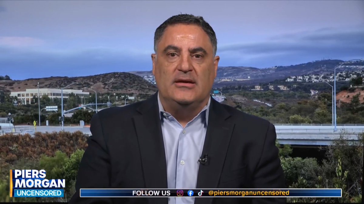 "Will we ALL be banned from the UK?... can they put out a list of things you're not allowed to say about Israel?' Cenk Uygur discusses not being allowed into the UK with Piers Morgan. Watch more👇 📺 Piers Morgan | Cenk Uygur