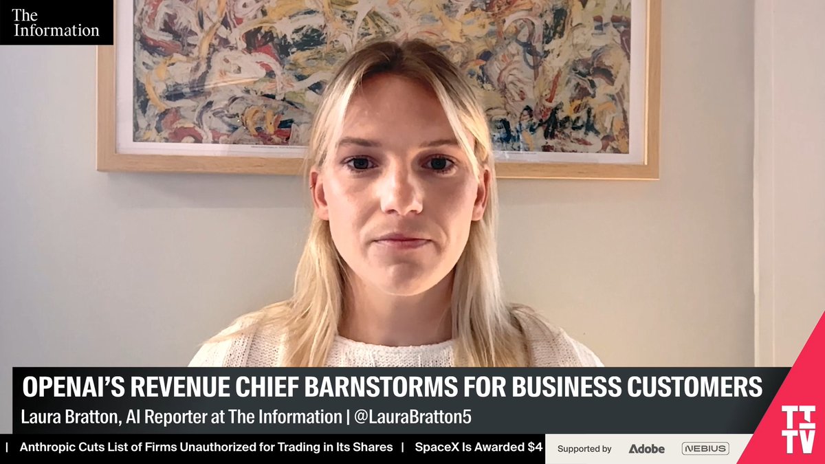 OpenAI’s Chief Revenue Officer Denise Dresser is “super focused on customers and very tough but fair with her colleagues”, Laura Bratton reports. “She's really, really focused on customers in a way that I think is ideal for a company like OpenAI…” “Where historically you have more AI researchers that are just focused on building bigger and better models.” Full profile: