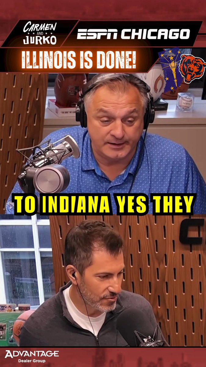 Jurko (Jurko) says IT'S OVER for the Bears in Illinois! LINK TO FULL THOUGHTS: Brought to you by @advantagechevybridgeview Find your Advantage at Advantage Dealer Group Carmen DeFalco #DaBears #BearsStadium #Indiana #NorthwestIndiana #KevinWarren #Ad