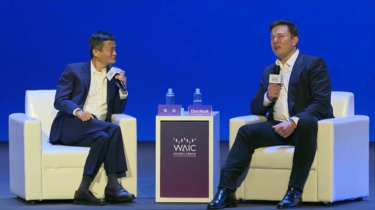 Elon Musk: Computers are much smarter than humans on so many dimensions. Jack Ma: Computers may be clever, but human beings are much smarter. We invented the computer. (2021)