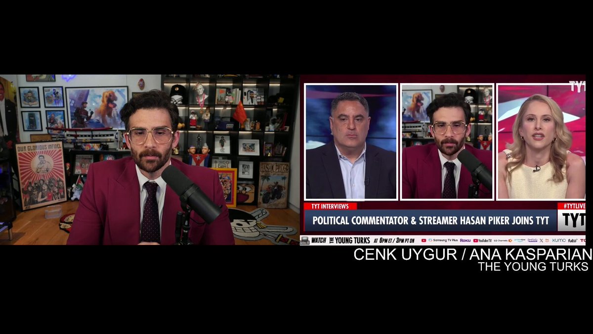 HASAN IS IMMEDIATELY ASKED BY ANA KASPARIAN ABOUT WHY HE THINKS PEOPLE LIKE DAVE RUBIN ARE MAKING UP BASELESS LIES ABOUT HIM. DAVE RUBIN MADE ALLEGATIONS THAT HASAN SEXUALLY HARASSED ANA, WHICH BOTH ANA AND HASAN HAVE DENIED. ‼️