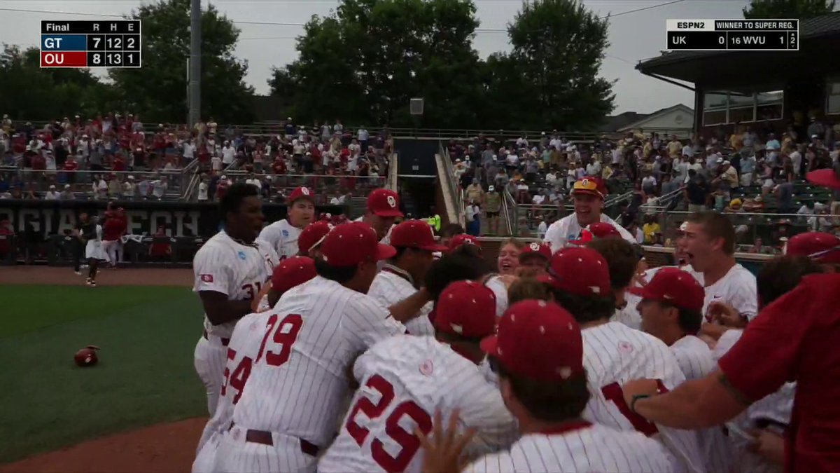 OKLAHOMA WALKS OFF GEORGIA TECH TO ADVANCE TO SUPERS 🚨 THE SOONERS STUN THE NO. 2 SEED IN ATL 😳